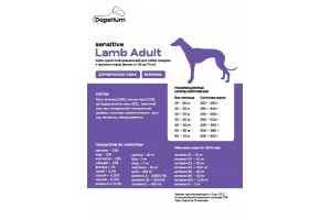 Корм для собак SENSITIVE LAMB Adult  для собак средних и крупных пород