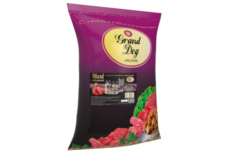 Корм для собак Grand Dog Maxi с говядиной супер-премиум класса 10 кг